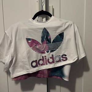 Adidas crop top with skort set